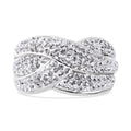 Austrian Crystal Overbridge Ring in Sterling Silver (Size 11.0) - Sticky add to cart bar