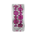 Simulated Ruby Color Diamond Charm in Rhodium Over Sterling Silver - Sticky add to cart bar