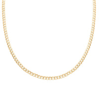 3.5mm Cuban Chain Necklace in 10K Yellow Gold 3.20 Grams 16 Inches