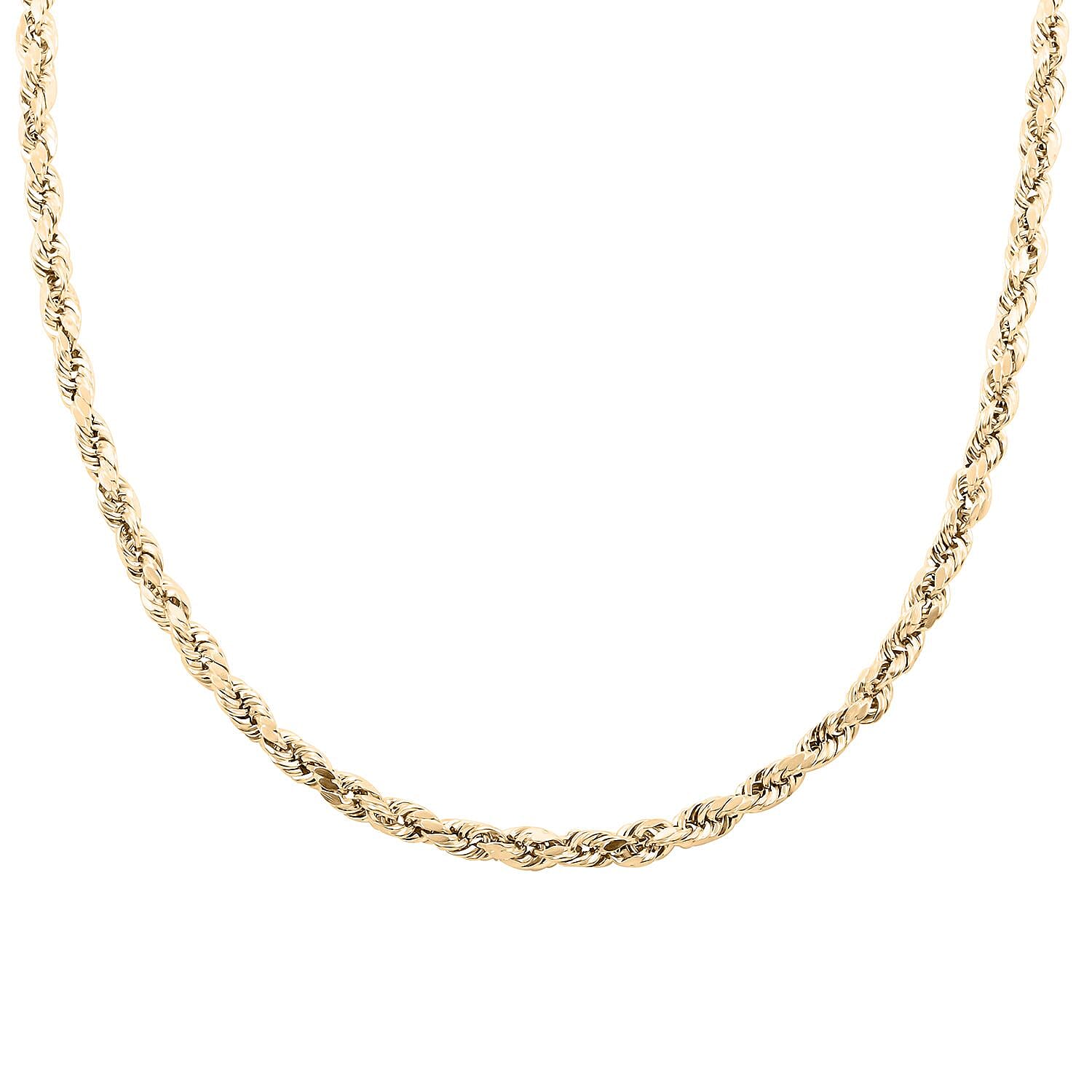 10K Yellow Gold 4mm Rope Necklace 30 Inches 8.80 Grams