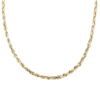 10K Yellow Gold 4mm Rope Necklace 30 Inches 8.80 Grams