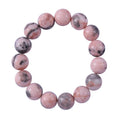 Pink Zebra Jasper Beaded Stretch Bracelet 150.00 ctw - Sticky add to cart bar