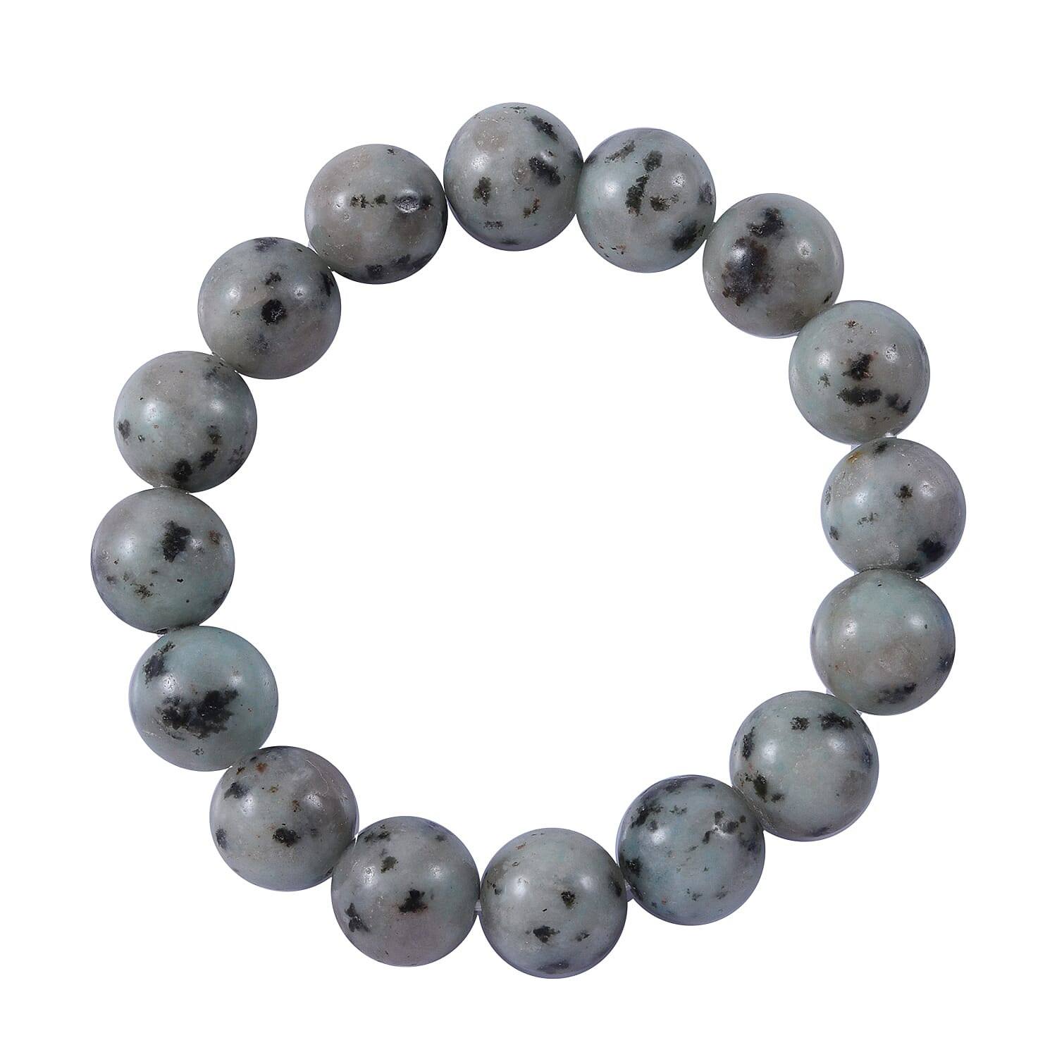 Kiwi Jasper Beaded Stretch Bracelet 150.00 ctw