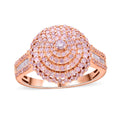 Natural Pink Diamond (I3) Floral Ring in Vermeil RG Over Sterling Silver (Size 10.0) 1.00 ctw - Sticky add to cart bar
