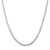 Italian Sterling Silver Coreana Fitta Chain Necklace 18 Inches 14.5 Grams