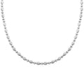 Italian Rhodium Over Sterling Silver Diamond-cut Saturno Chain Necklace 18 Inches 12.1 Grams - Sticky add to cart bar