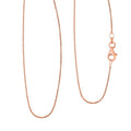 Italian 14K Rose Gold Over Sterling Silver Round Snake Chain Necklace 18 Inches 2.40 Grams - Sticky add to cart bar