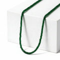 Certified & Appraised Rhapsody 950 Platinum AAAA Tsavorite Garnet 50.00 ctw Beaded Graduate Necklace 18-20 Inches - Sticky add to cart bar