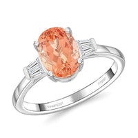 Certified & Appraised Rhapsody 950 Platinum AAAA Imperial Topaz, Diamond (E-F, VS) Ring (Size 10.0) (5.21 g)  3.30 ctw