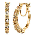 D'Joy Betroka Yellow Apatite 3.25 ctw Hoop Earrings in 18K Vermeil Yellow Gold Over Sterling Silver - Sticky add to cart bar