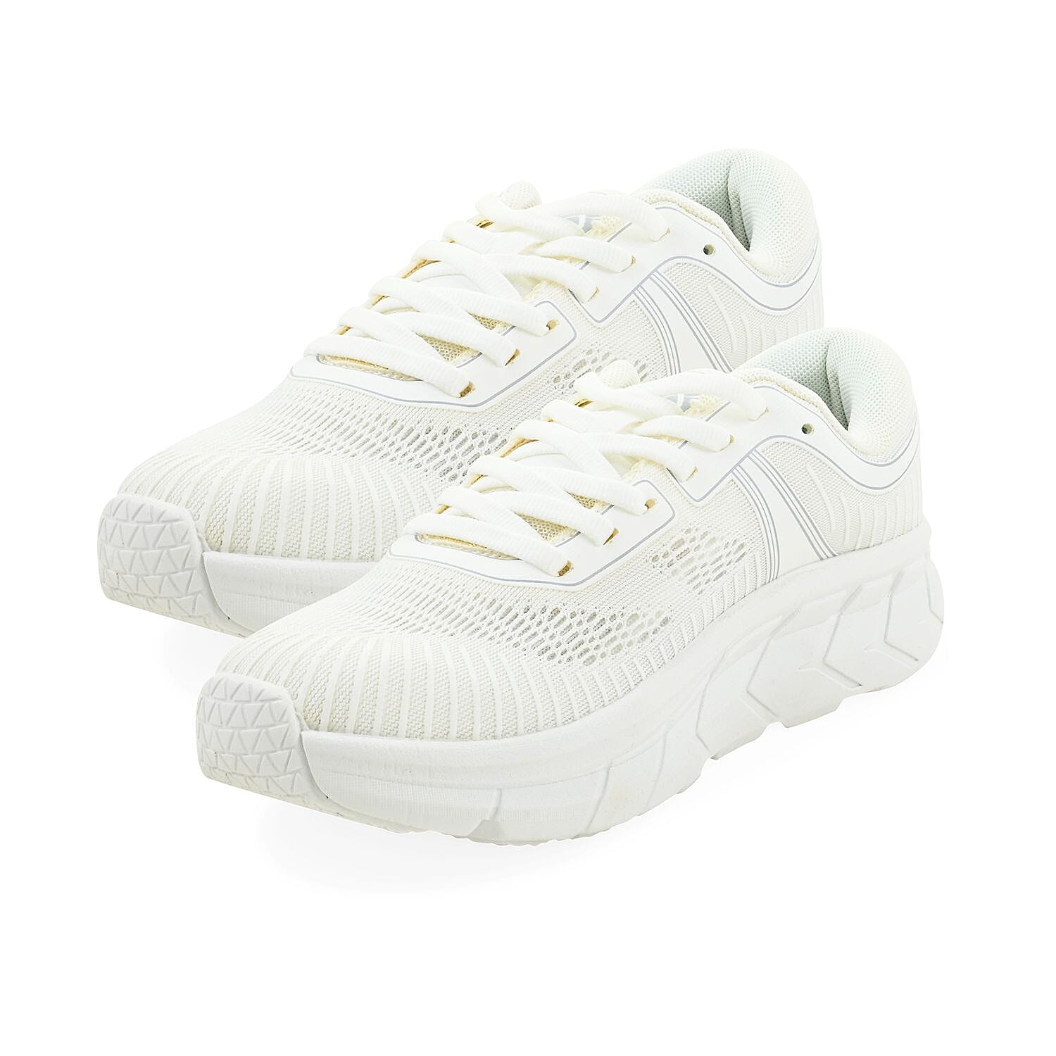 LIT26 White Women's Off-Road Sneakers - Size 10