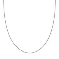 Rhodium Over Sterling Silver Cube Chain 20 Inches 1.75 Grams