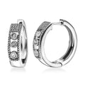 Karis Diamond Accent Hoop Earrings in Platinum Bond - Sticky add to cart bar