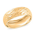 Italian 6mm Diamond-Cut Domed Ring in 10K Yellow Gold 1 Grams - Sticky add to cart bar