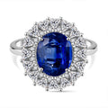 TLV Kyanite, White Topaz Ring in Rhodium Over Sterling Silver (Size 8.0) 6.85 ctw - Sticky add to cart bar