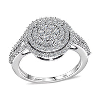 Luxuriant Lab Grown Diamond G-H SI, 1.00 ctw Cocktail Ring in 10K White Gold