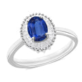 Luxoro Premium Kanchanaburi Blue Sapphire and G-H I1 Diamond Ring in 14K White Gold (Size 10.0) 1.20 ctw - Sticky add to cart bar