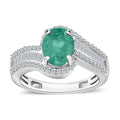 Luxoro Premium Kagem Zambian Emerald and G-H I1 Diamond Ring in 14K White Gold (Size 10.0) 4.20 Grams 1.55 ctw - Sticky add to cart bar