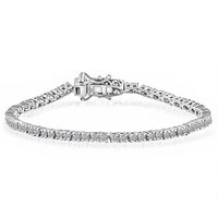 Luxuriant Lab Grown Diamond G-H SI 2.00 ctw Bracelet in Platinum Over Sterling Silv (7.25 In) (Del. in 5-7 Days)