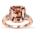 Iliana AAA Marropino Morganite, Paraiba Tourmaline, Diamond G-H, SI 7.35 ctw Ring in 18K Rose Gold - Sticky add to cart bar