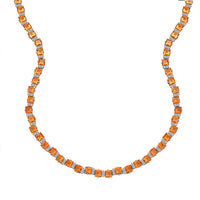 Premium Betroka Blue Apatite and Moissanite 29.50 ctw Necklace in Rhodium Over Sterling Silver 18 Inches