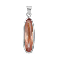 Simulated Champagne Diamond Pendant in Sterling Silver 14.50 ctw