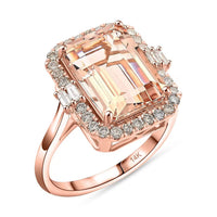 Certified & Appraised Luxoro 14K Rose Gold AAA Marropino Morganite, Diamond (G-H, I2) (0.70 cts) Ring (Size 10.0) (5.60 g) 7.85 ctw