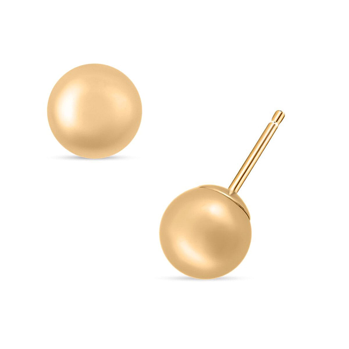 14K Yellow Gold Ball Stud 7mm Earrings