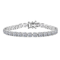 Epic Deal J Francis Embellished with Zirconia by Swarovski Bracelet in Rhodium Over Sterling Silver (8.00 In) 35.00 ctw