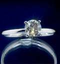 GSI Certificate 14K White Gold White Diamond (SI2) Ring (Size 10.0) 0.70 ctw - Sticky add to cart bar
