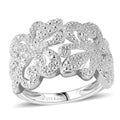 Karis White Diamond Accent Fleur De Lis Ring in Platinum Bond - Sticky add to cart bar