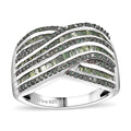 Doorbuster Blue Diamond (IR) Ring in Rhodium Over Sterling Silver (Size 10.0) 1.00 ctw - Sticky add to cart bar