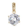 Mirage Collection J Francis Embellished with Zirconia by Swarovski 3.35 ctw Solitaire Pendant without Chain in 10K Yellow Gold - Sticky add to cart bar