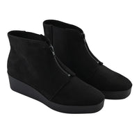 AEROSOLES Women's Wedge Heel Ankle Boot - Black (Size 10)