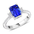 Certified & Appraised Rhapsody AAAA Tanzanite and E-F VS Diamond 2.05 ctw Ring in 950 Platinum (Size 10.0) 5.15 Grams - Sticky add to cart bar