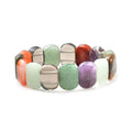 Multi Gemstone 270.00 ctw Cushion Block Stretch Bracelet - Sticky add to cart bar