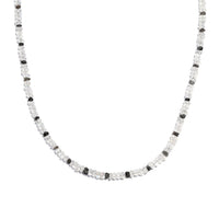 Rainbow Moonstone and Brown Diamond 38.00 ctw Necklace 18 Inches in Vermeil Yellow Gold Over Sterling Silver