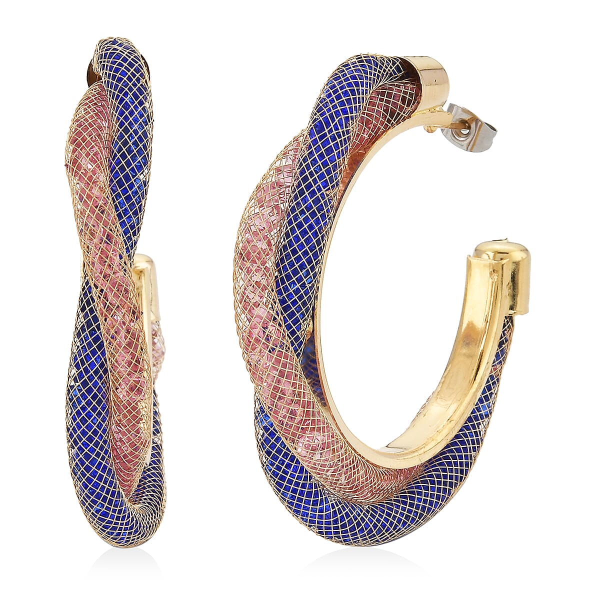 Doorbuster Multi Color Austrian Crystal Earring in Goldtone