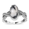 White Buffalo Solitaire Ring in Black Oxidized Sterling Silver (Size 10.0) 2.75 ctw - Sticky add to cart bar