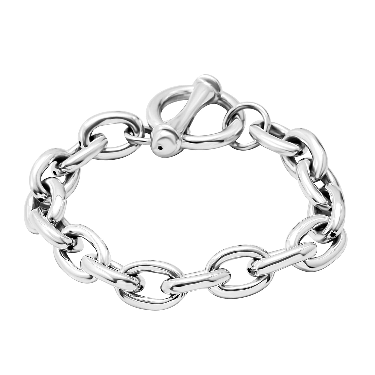 Sterling Silver Bracelet (6.50 In) (16.96 g)