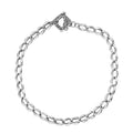 Wave Loop Link Necklace in Sterling Silver 20 Inches 43.45 Grams - Sticky add to cart bar