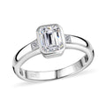 J Francis Swarovski Zirconia 2.48 ctw Ring in Rhodium Over Sterling Silver (Size 8.0) - Sticky add to cart bar