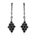 Thai Black Spinel 1.40 ctw Lever Back Earrings in Stainless Steel - Sticky add to cart bar