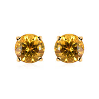 Doorbuster Luxoro 10K Yellow Gold AAA Brazilian Heliodor Solitaire Stud Earrings 1.60 ctw