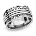 Platinum Over Sterling Silver Band Ring (Size 10.0) (5.75 g) - Sticky add to cart bar