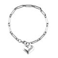 Heart Bracelet in Stainless Steel (6.50-8In) - Sticky add to cart bar