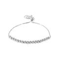 Rhodium Over Sterling Silver Bracelet (Adjustable) 3.60 Grams - Sticky add to cart bar