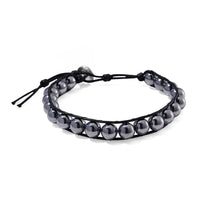 Terahertz 10mm Beaded 70.00 ctw Bracelet in Leather Code (8-10 Inches)
