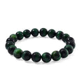 Green Tiger Eye (D) 150.00 ctw Beaded Stertch Bracelet - Sticky add to cart bar