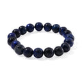 Blue Tiger's Eye (D) 150.00 ctw Beaded Stretch Bracelet - Sticky add to cart bar